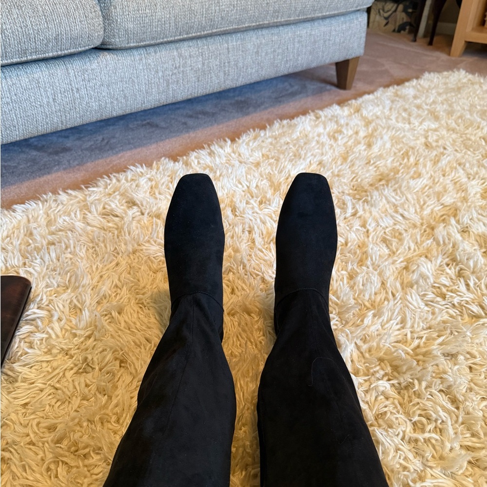 crown & ivy Black Heeled Boots